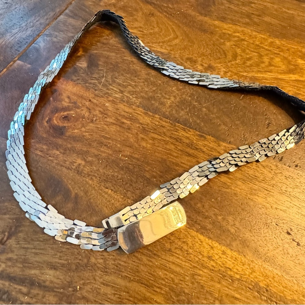 Silver Metallic Belt